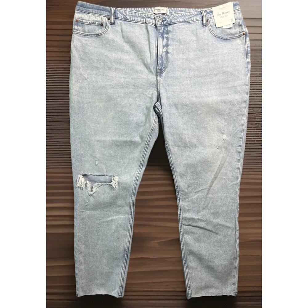 Abercrombie & Fitch Curve Love Skinny High Rise Jeans Plus Size 37/24R/ (47X28)